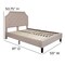 Flash Furniture Full Size Beige Fabric Platform Bed with Mattress SL-BM10-2-GG - alternate 3